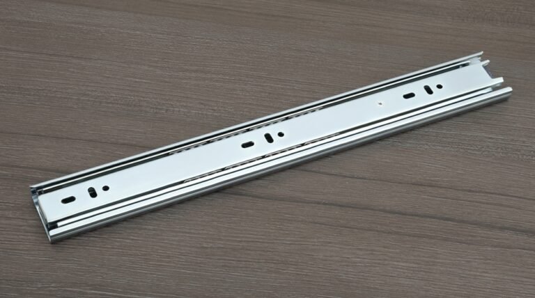 Drawers,Slide,Rails,Isolated,On,White,Background.,Side,View